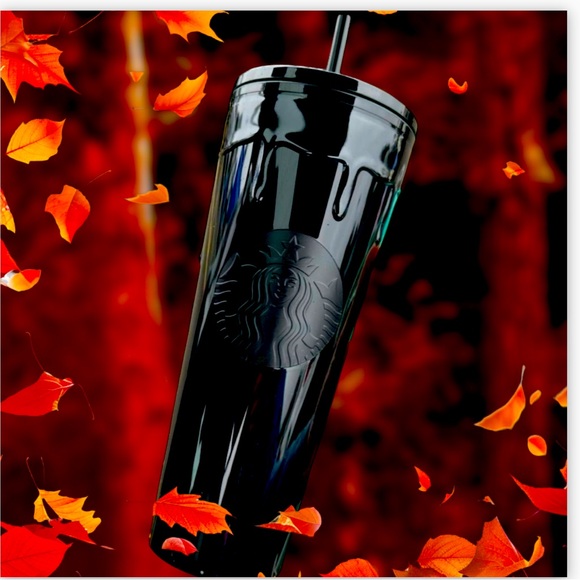 Starbucks Black Slime Cup New 2024 Halloween OOZE High Gloss Tumbler Venti 24oz - Picture 1 of 9